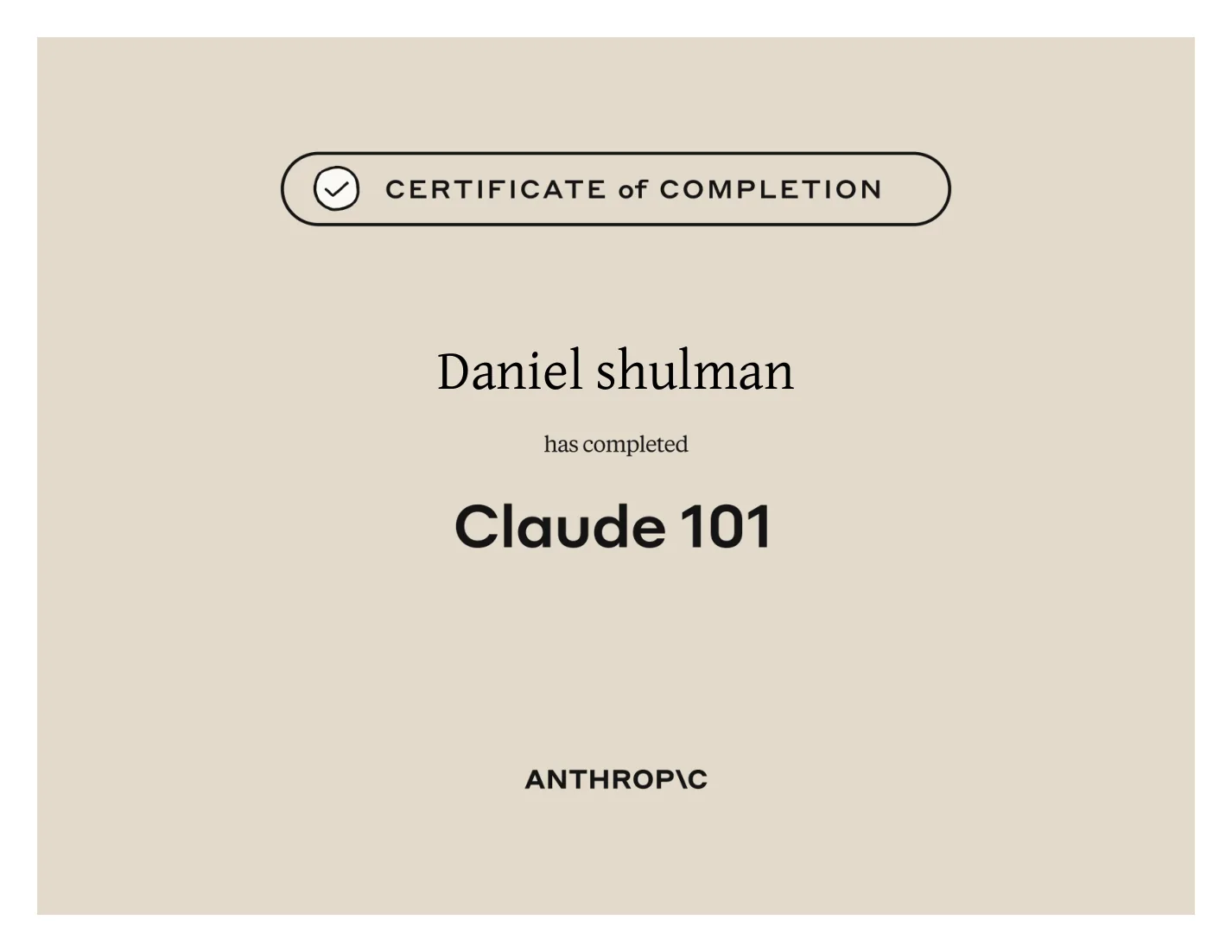 Preview of the Claude 101 certificate